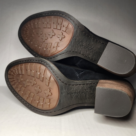 Sam Edelman Black Suede Ankle Booties Zip Up - Picture 3 of 12